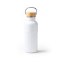 Botella Roly Nobuk Acero Inox Tapa Bambú 500ml Blanca