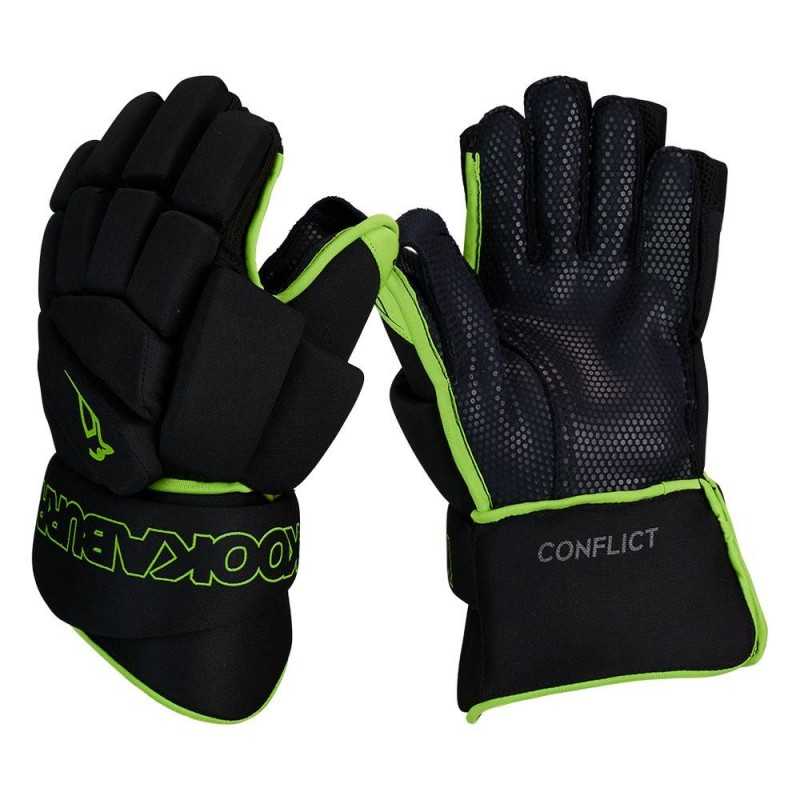 KOOKABURRA Hockey Glove Xenon 1/2 Finger Hand Guard Black/Lime XSmall Lh