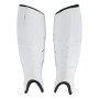 Espinilleras para hockey TK, modelo TK2 blancas. Imagen de ambas en vertical de frente.